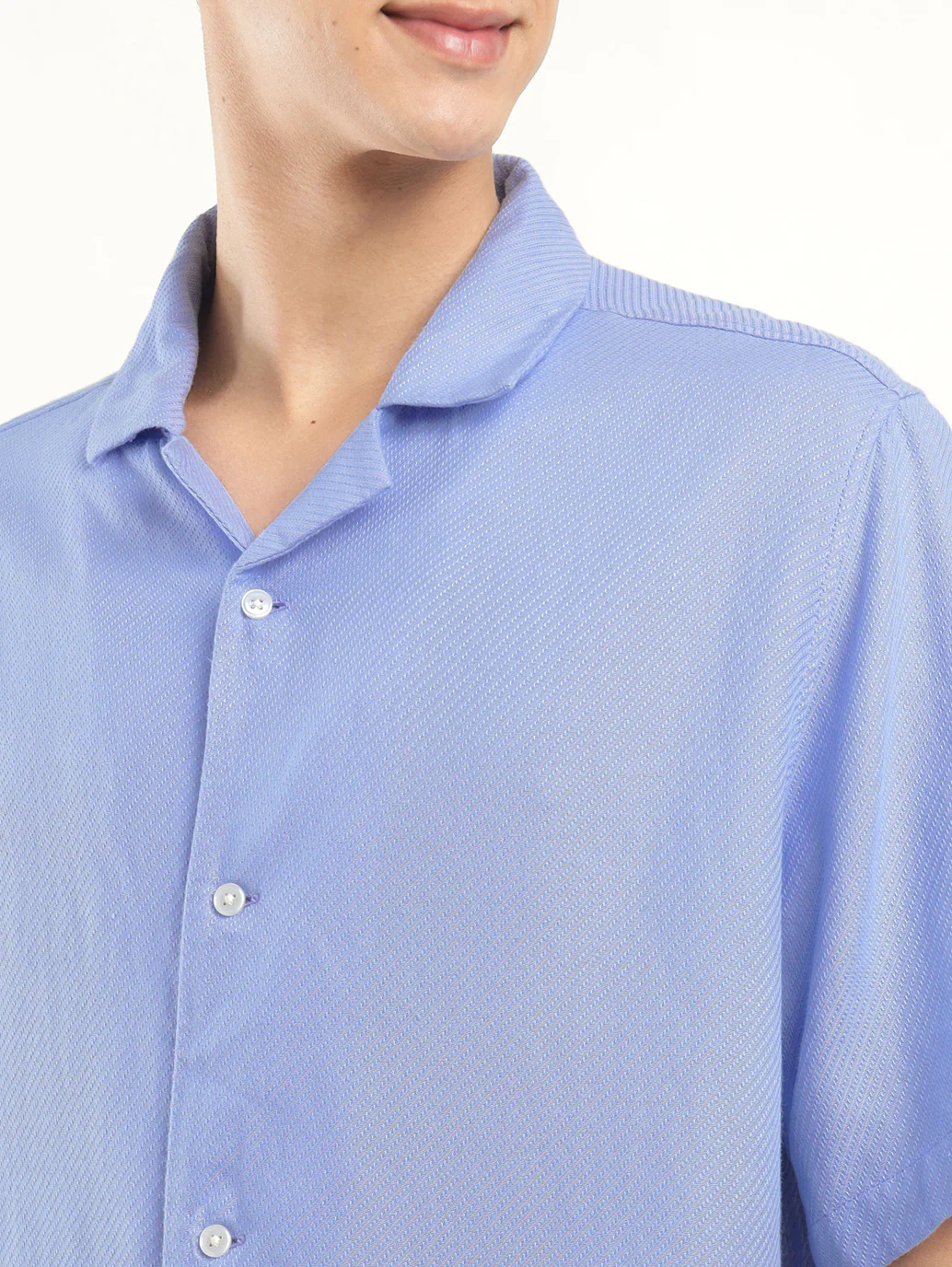 Men's Solid Camp Collar Shirt - Image 4