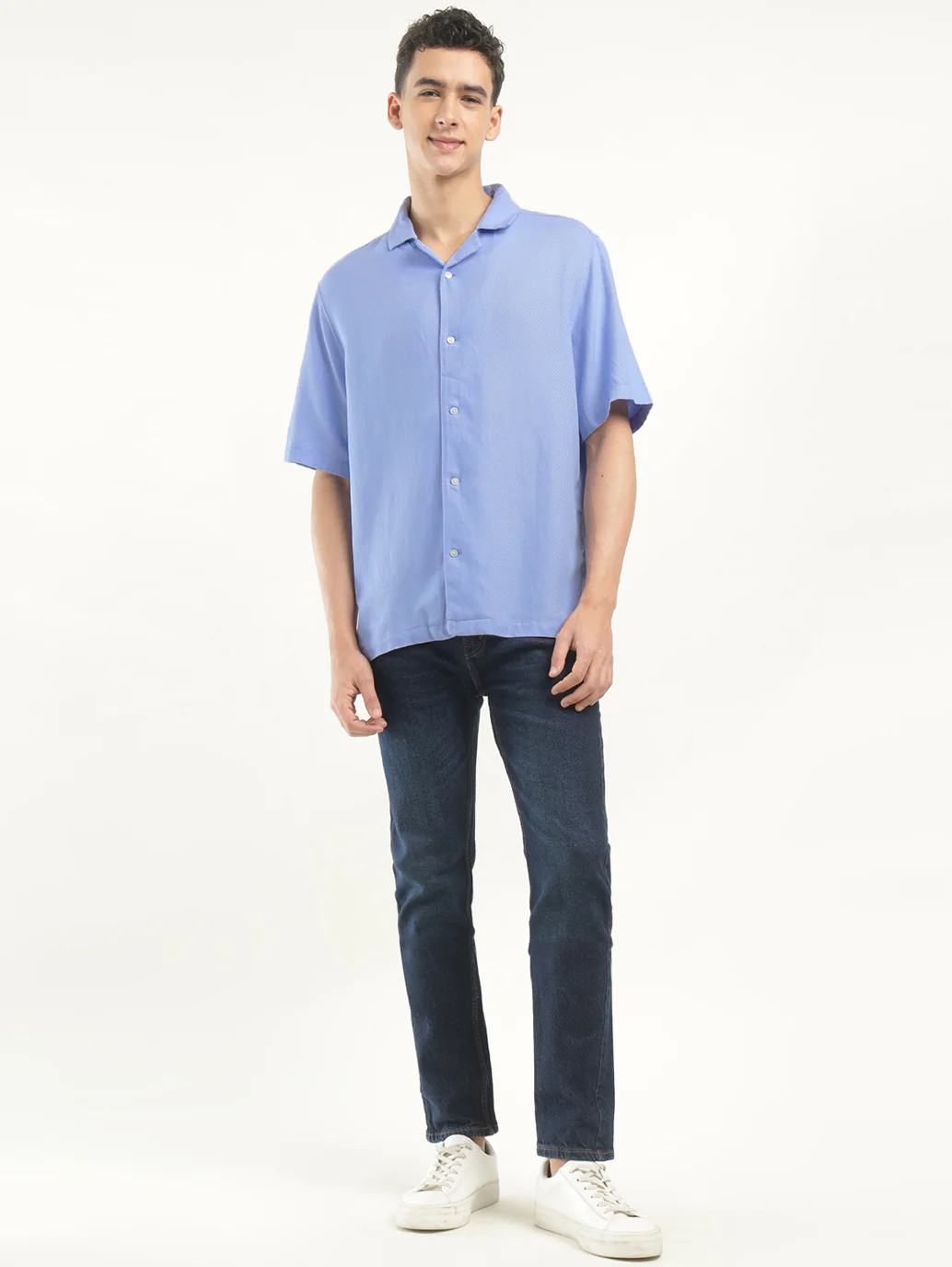 Men's Solid Camp Collar Shirt - Image 6