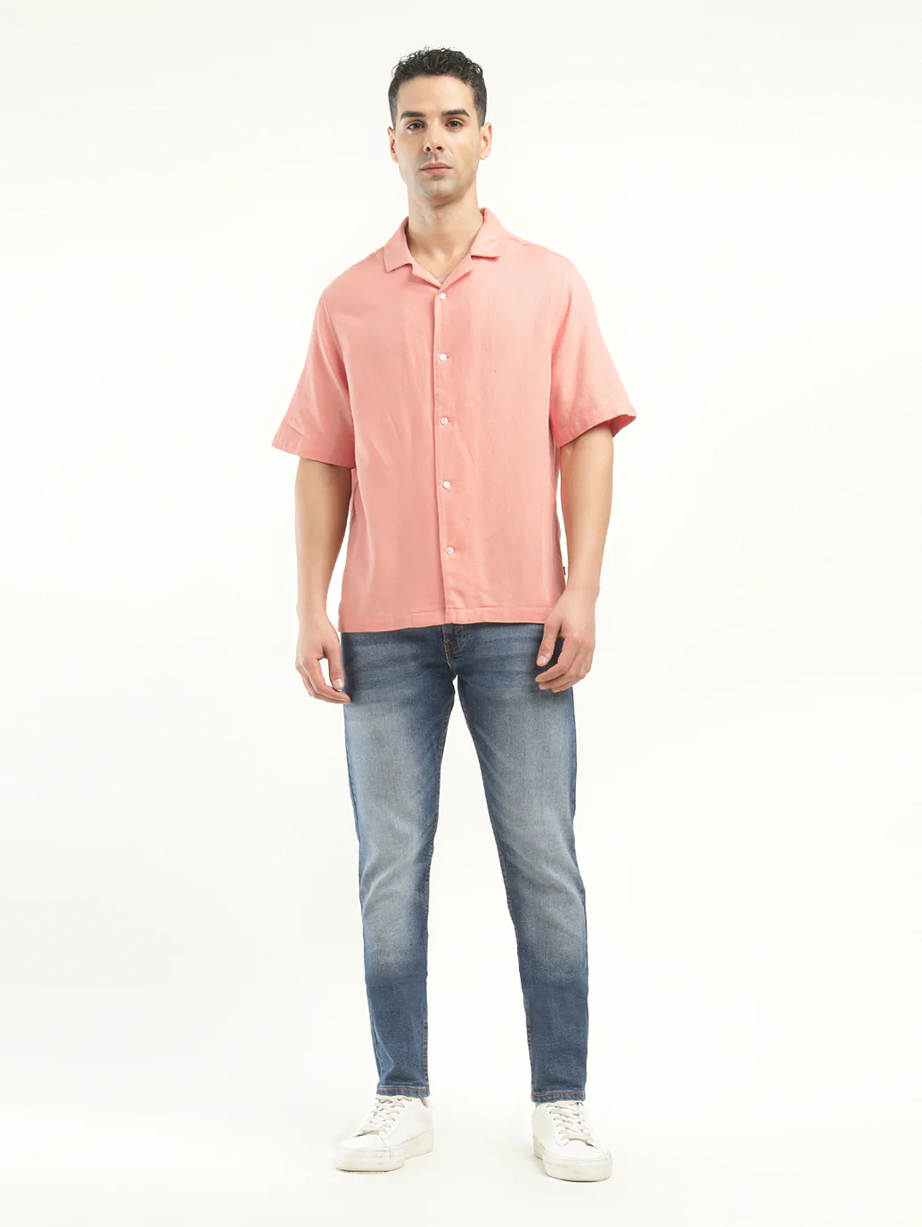 Men's Solid Camp Collar Shirt - Image 6