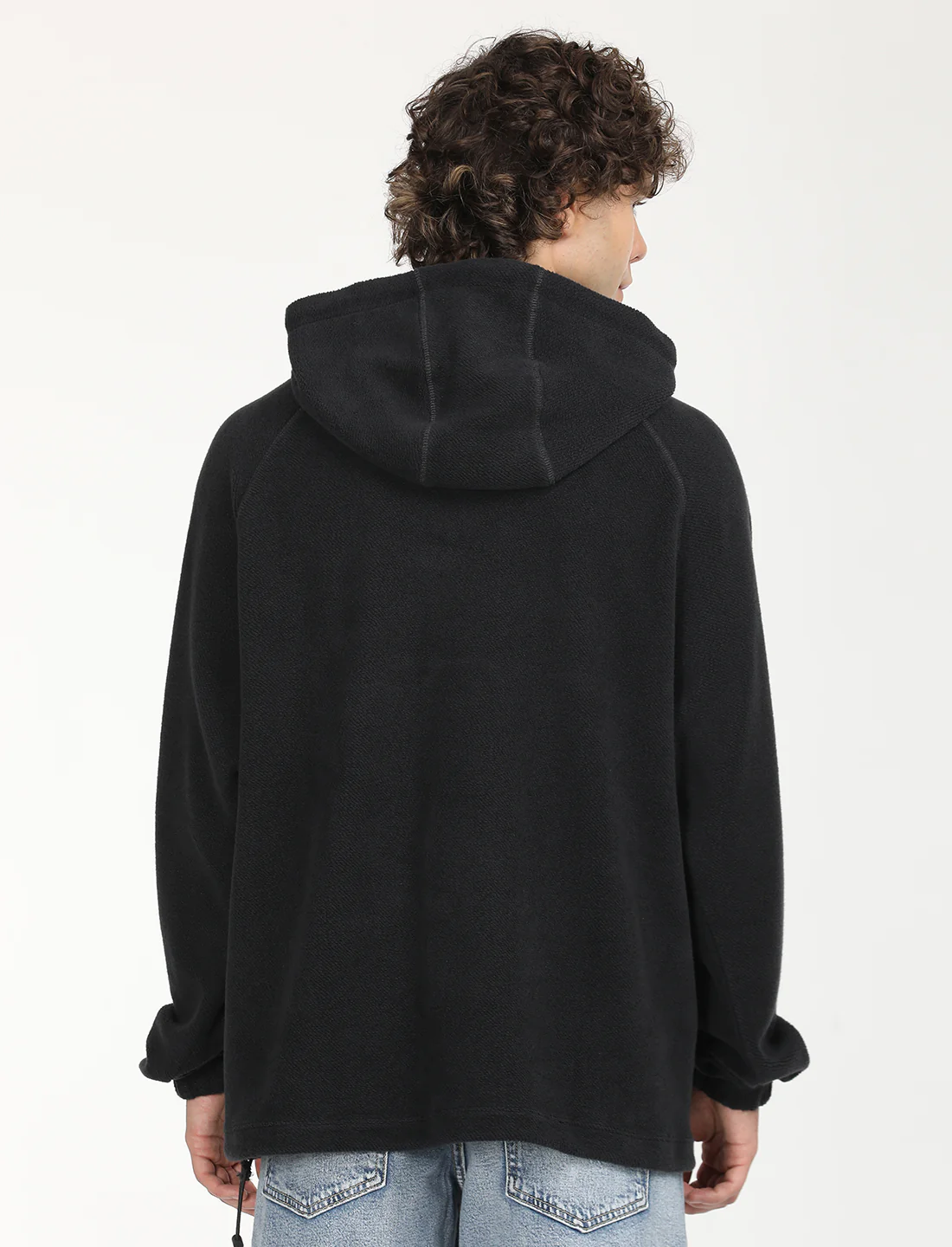 Men's Solid Charcoal Grey Hooded Sweatshirt - Image 3