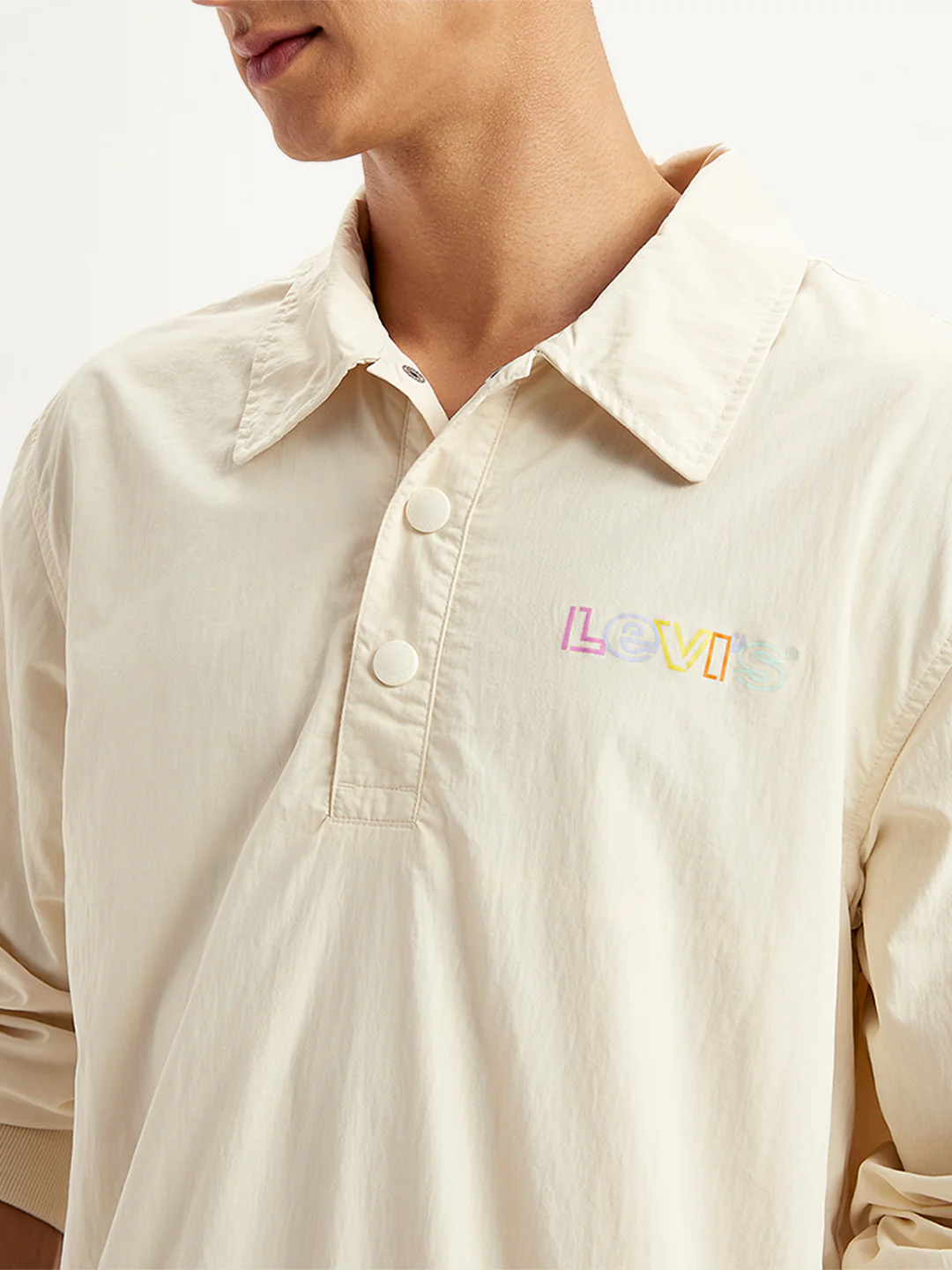 Men's Solid Cream Spread Collar Tailored Jacket - Image 4