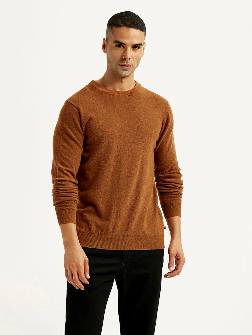 Men's Solid Crew Neck Sweater - Image 3