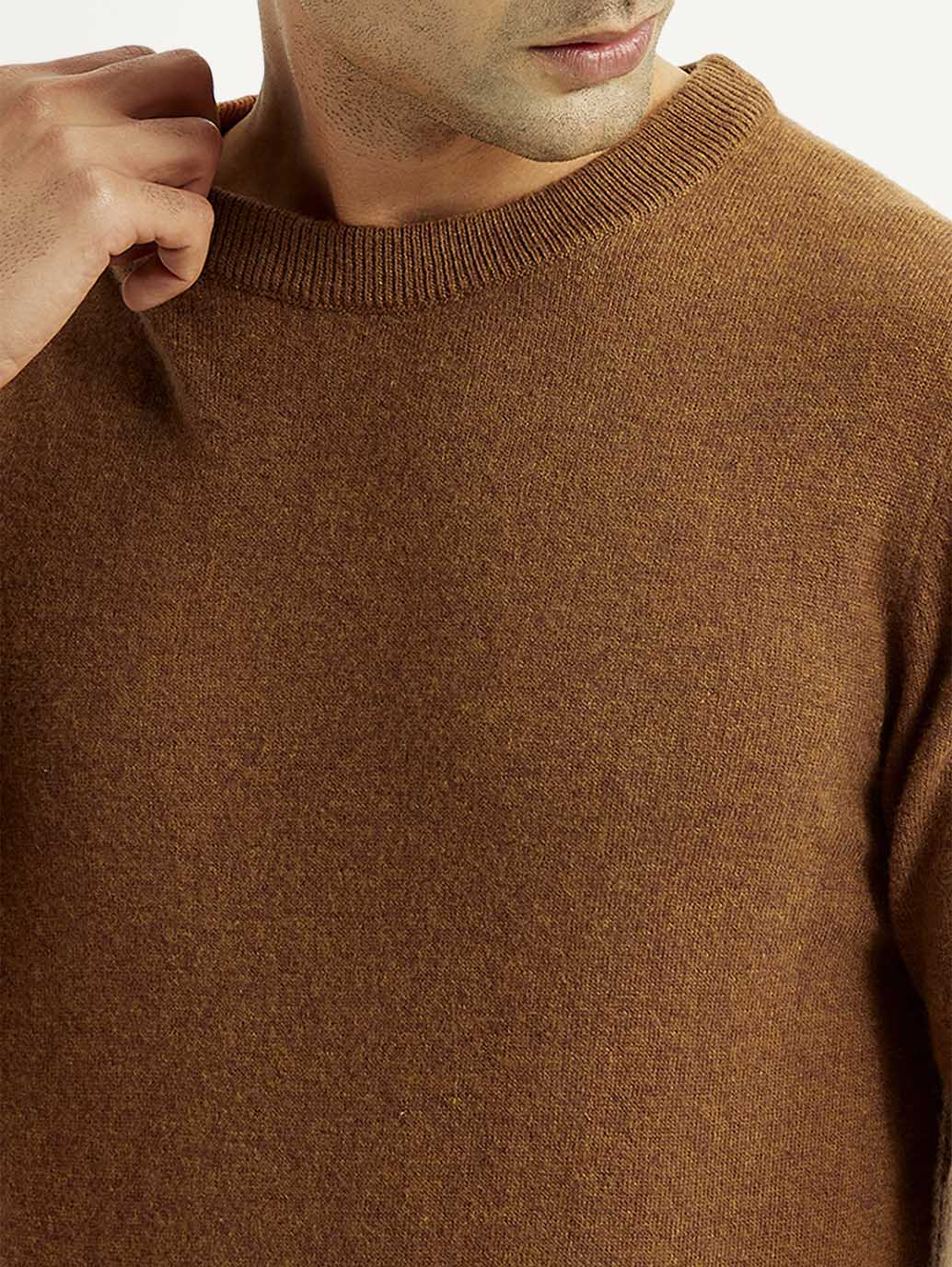 Men's Solid Crew Neck Sweater - Image 5