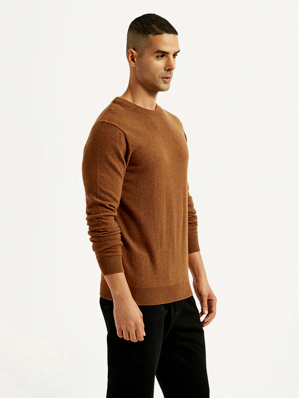 Men's Solid Crew Neck Sweater - Image 6