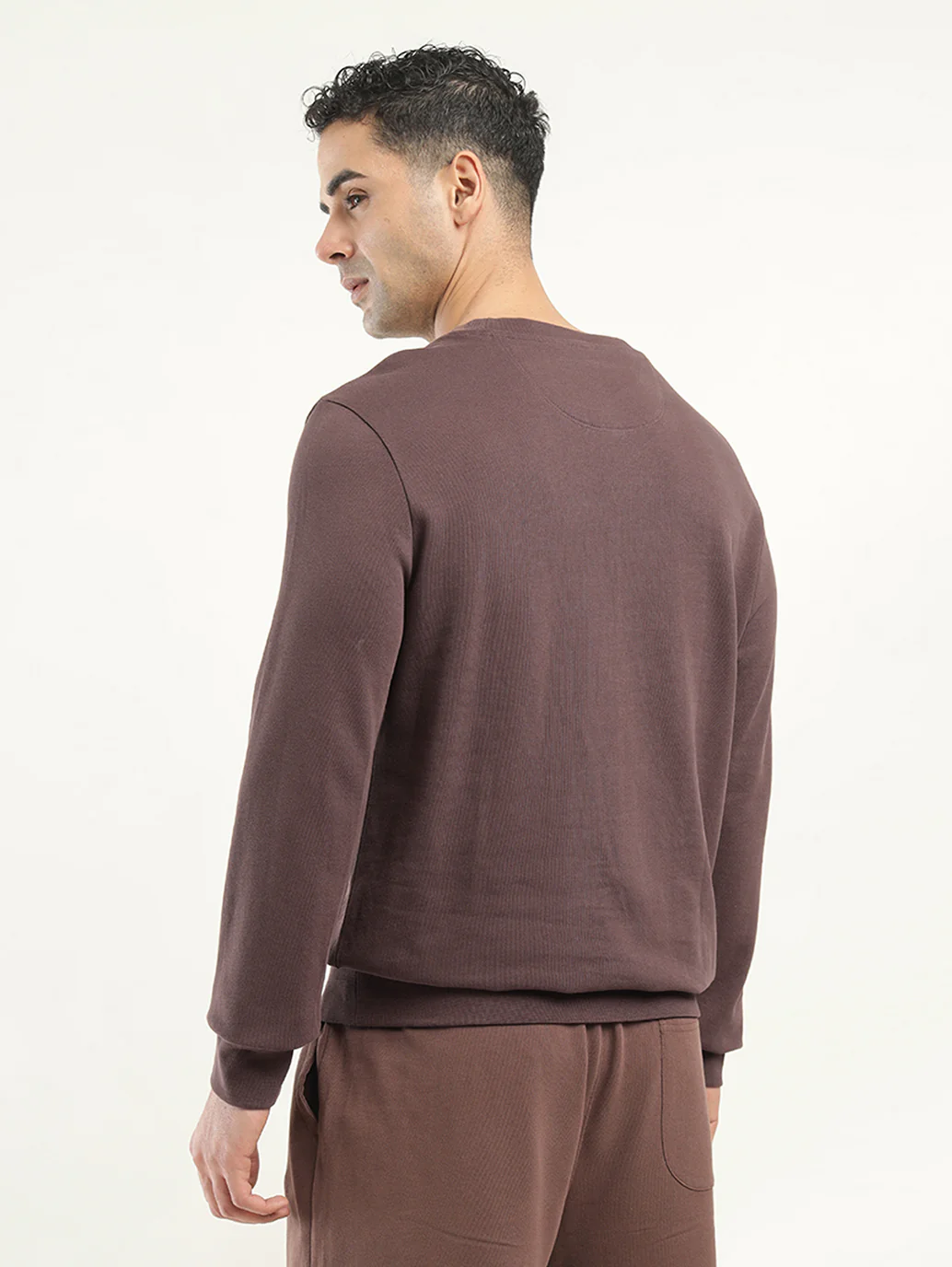 Men's Solid Crew Neck Sweatshirt - Image 3