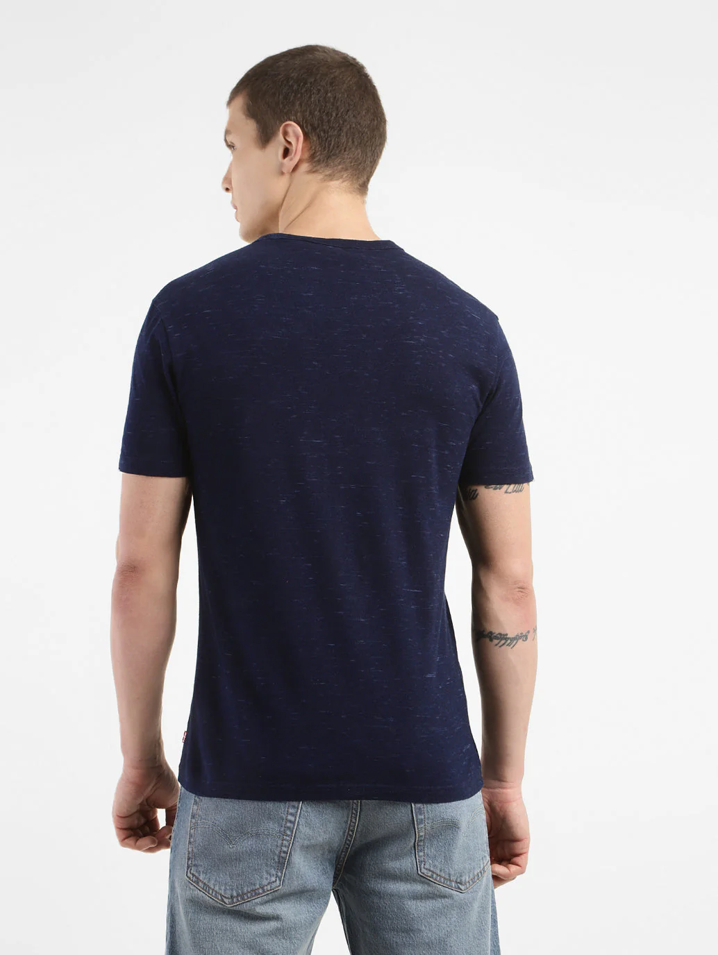 Men's Self Design Regular Fit T-shirt - Image 3