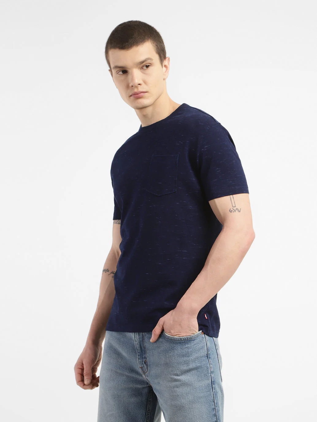 Men's Self Design Regular Fit T-shirt - Image 4