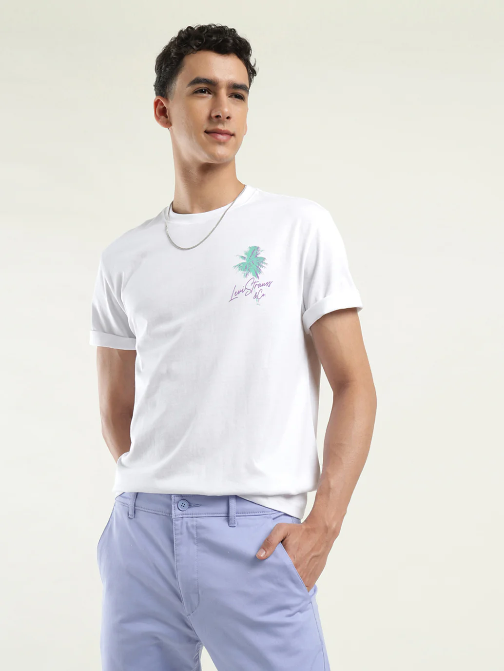 Men's Solid Crew Neck T-Shirt