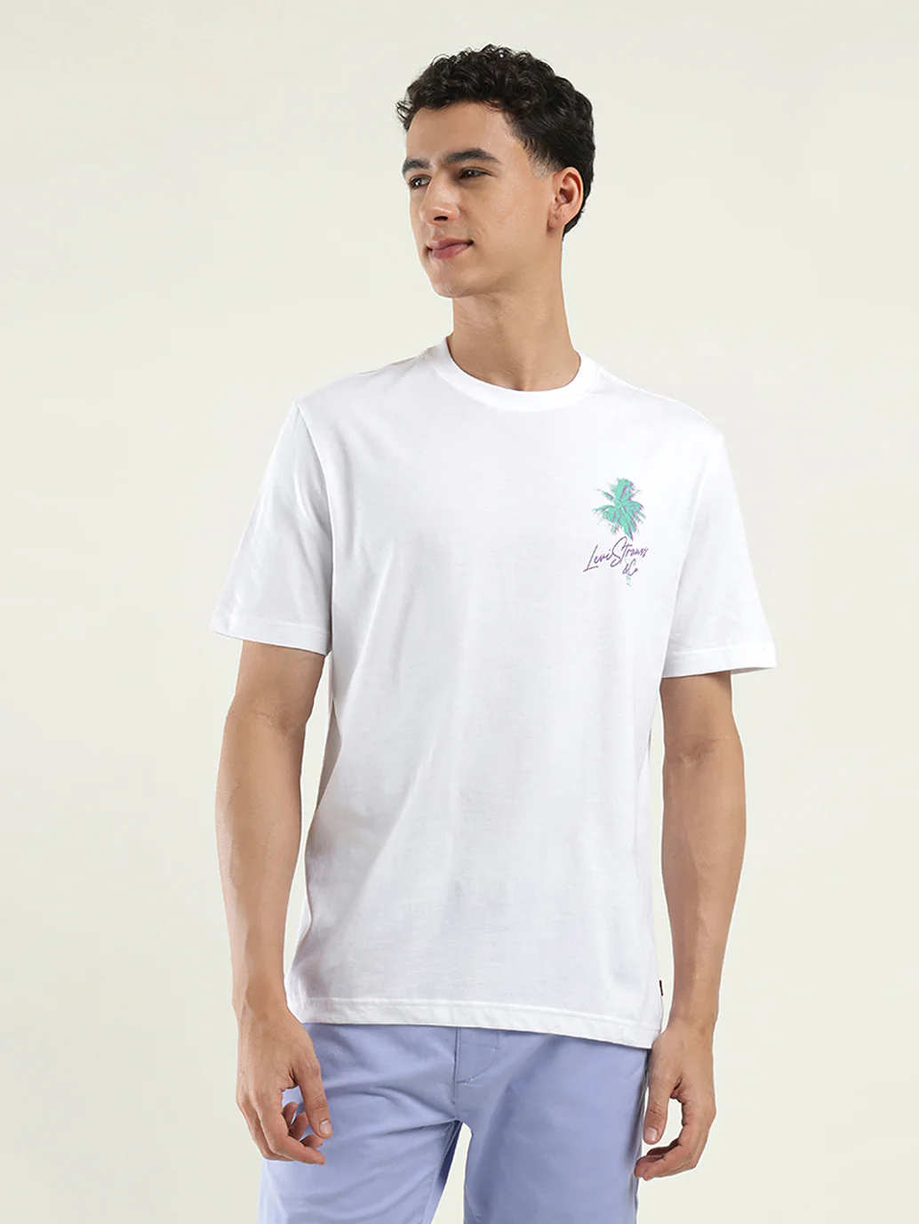 Men's Solid Crew Neck T-Shirt - Image 2