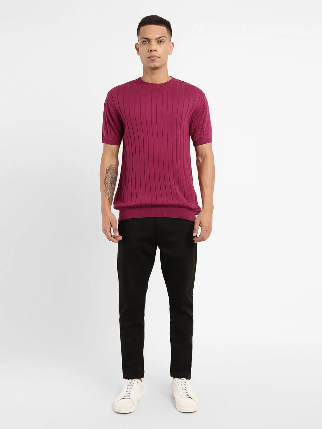 Men's Solid Crew Neck T-shirt - Image 6