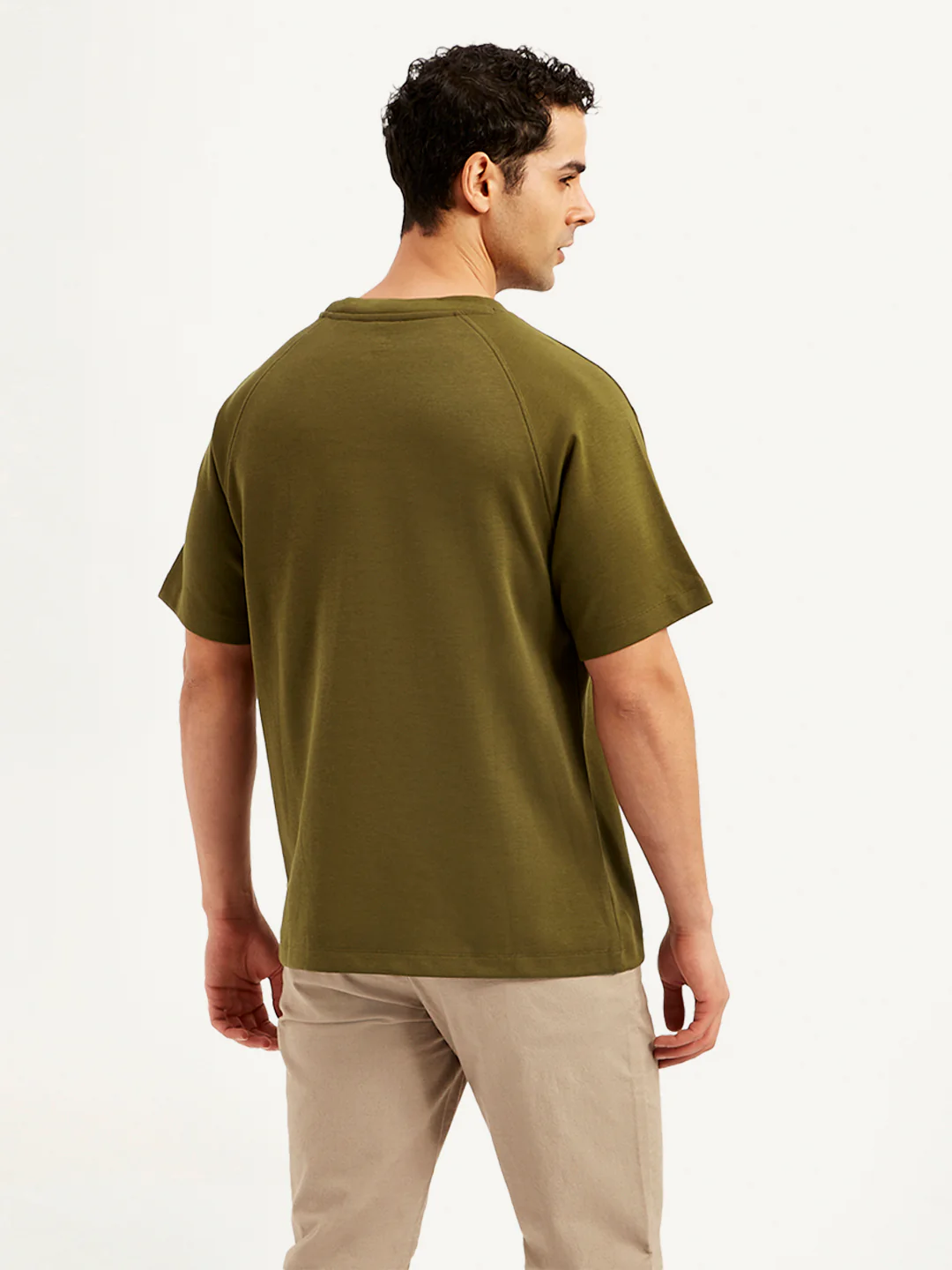 Men's Solid Crew Neck Utility T-Shirt - Image 3