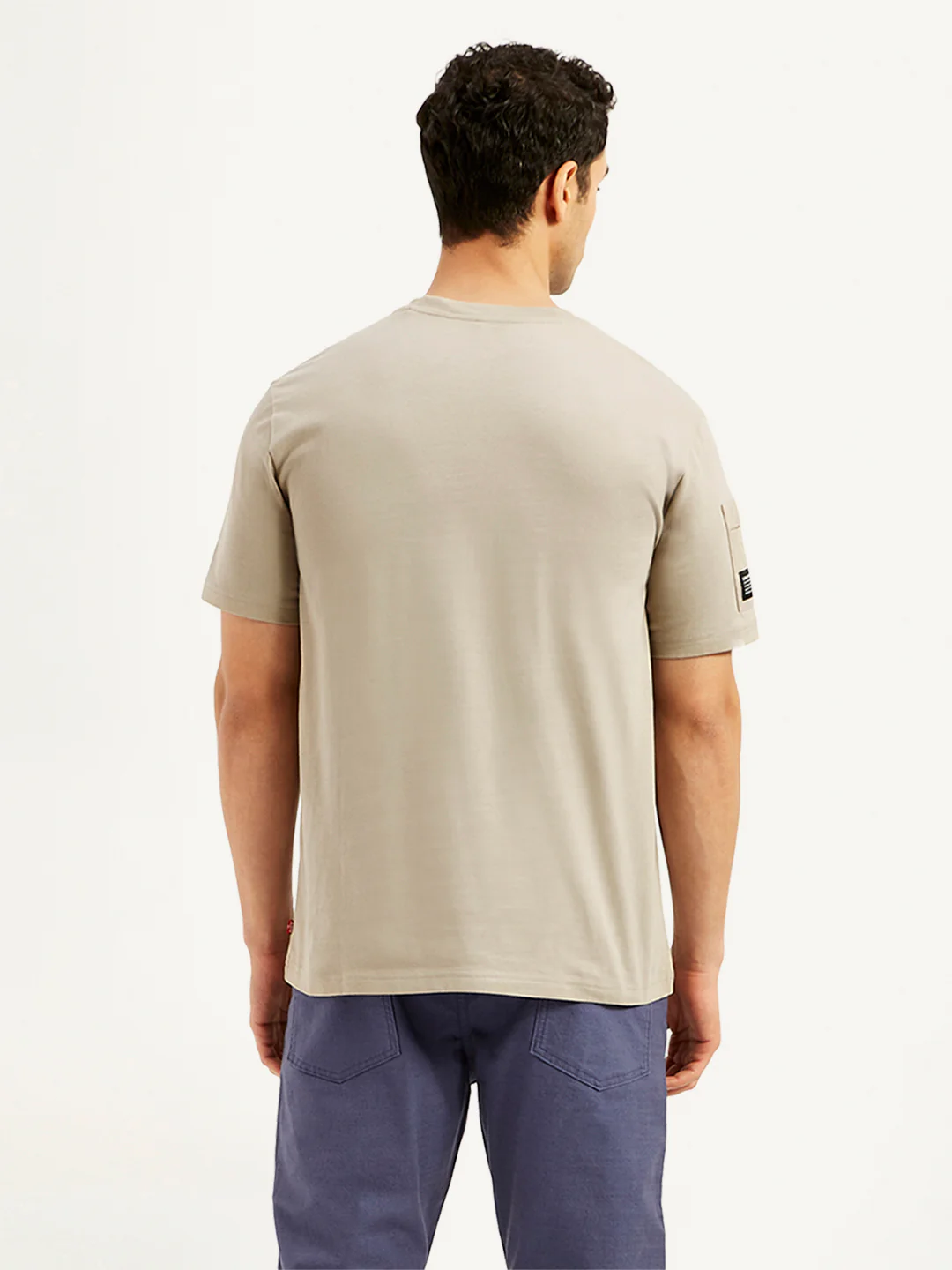 Men's Solid Crew Neck Utility T-Shirt - Image 3