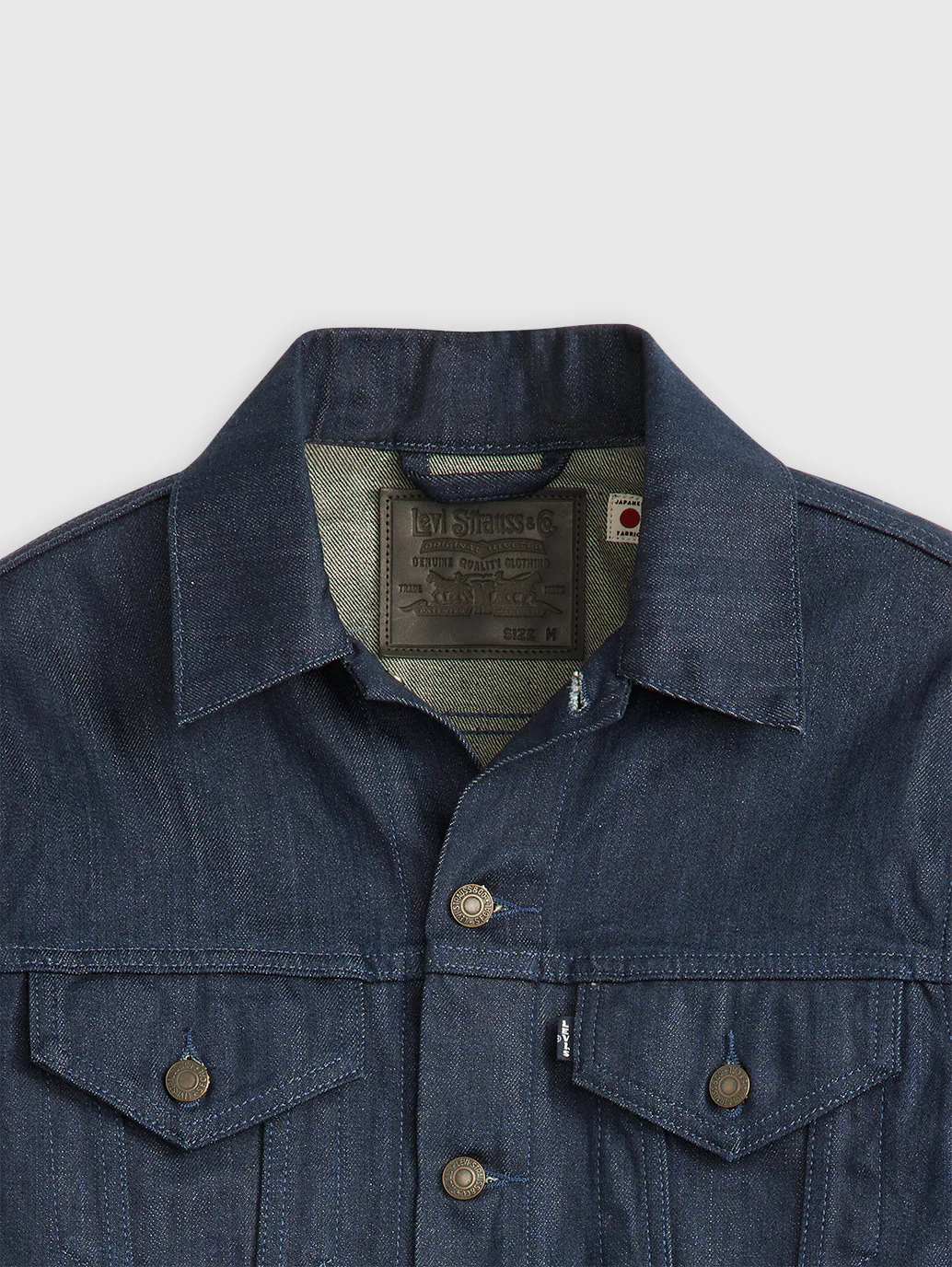Men's Solid Dark Blue Trucker Jacket - Image 7