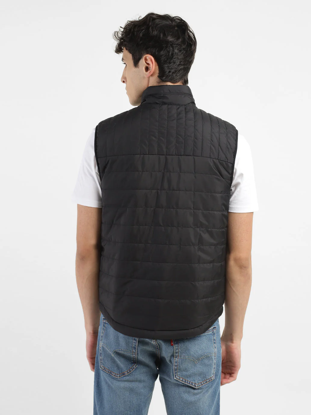 Men's Solid Reversible Quilted Jacket - Image 2