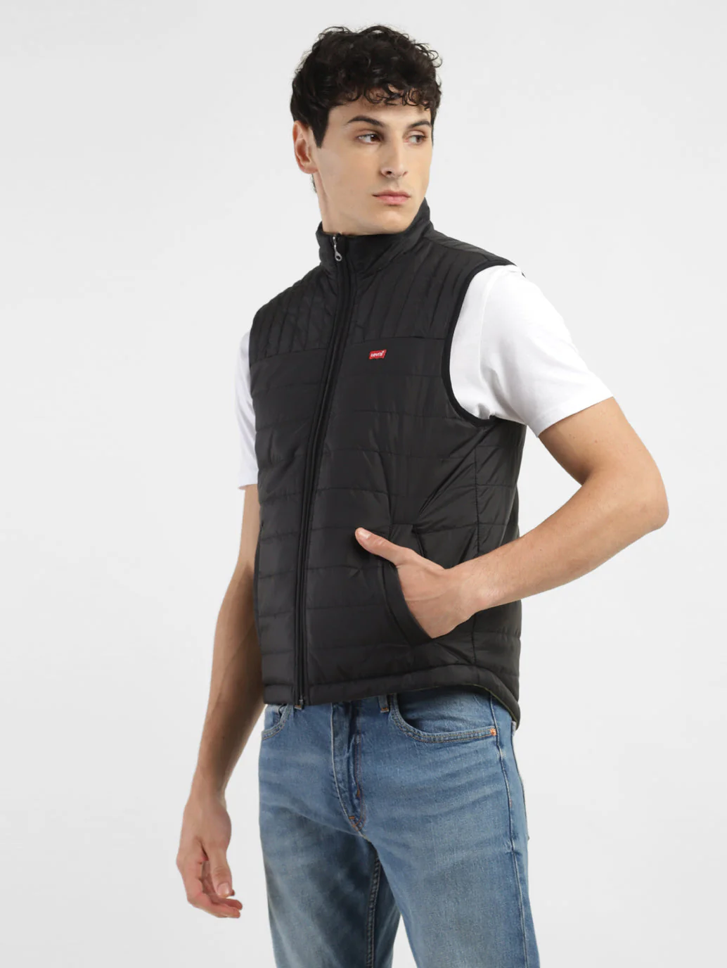 Men's Solid Reversible Quilted Jacket - Image 3