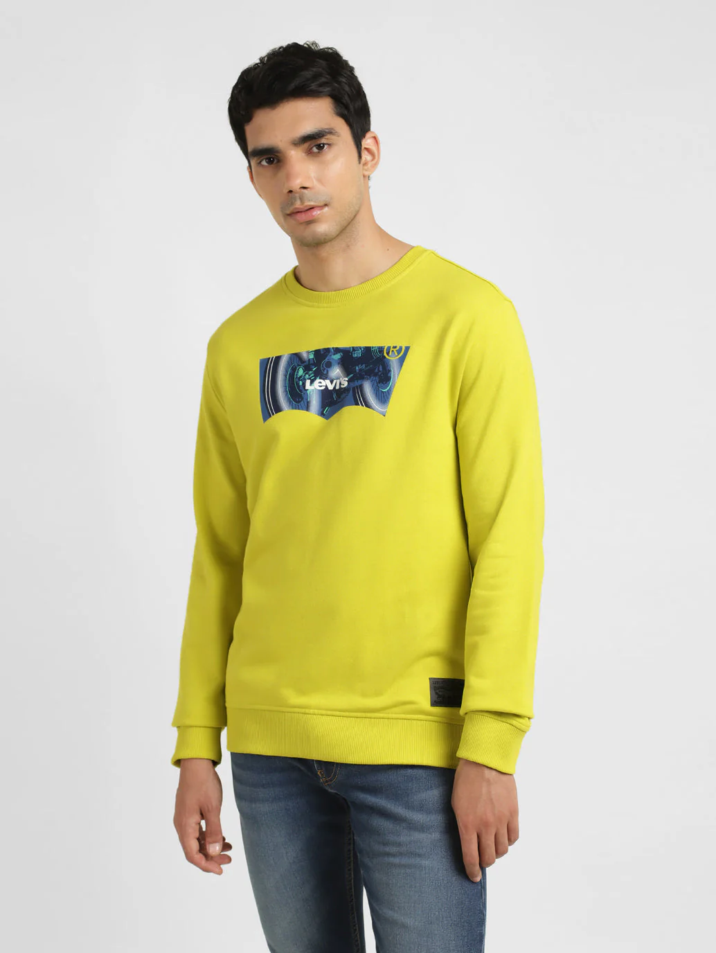 Men's Solid Green Crew Neck Sweatshirt - Image 6