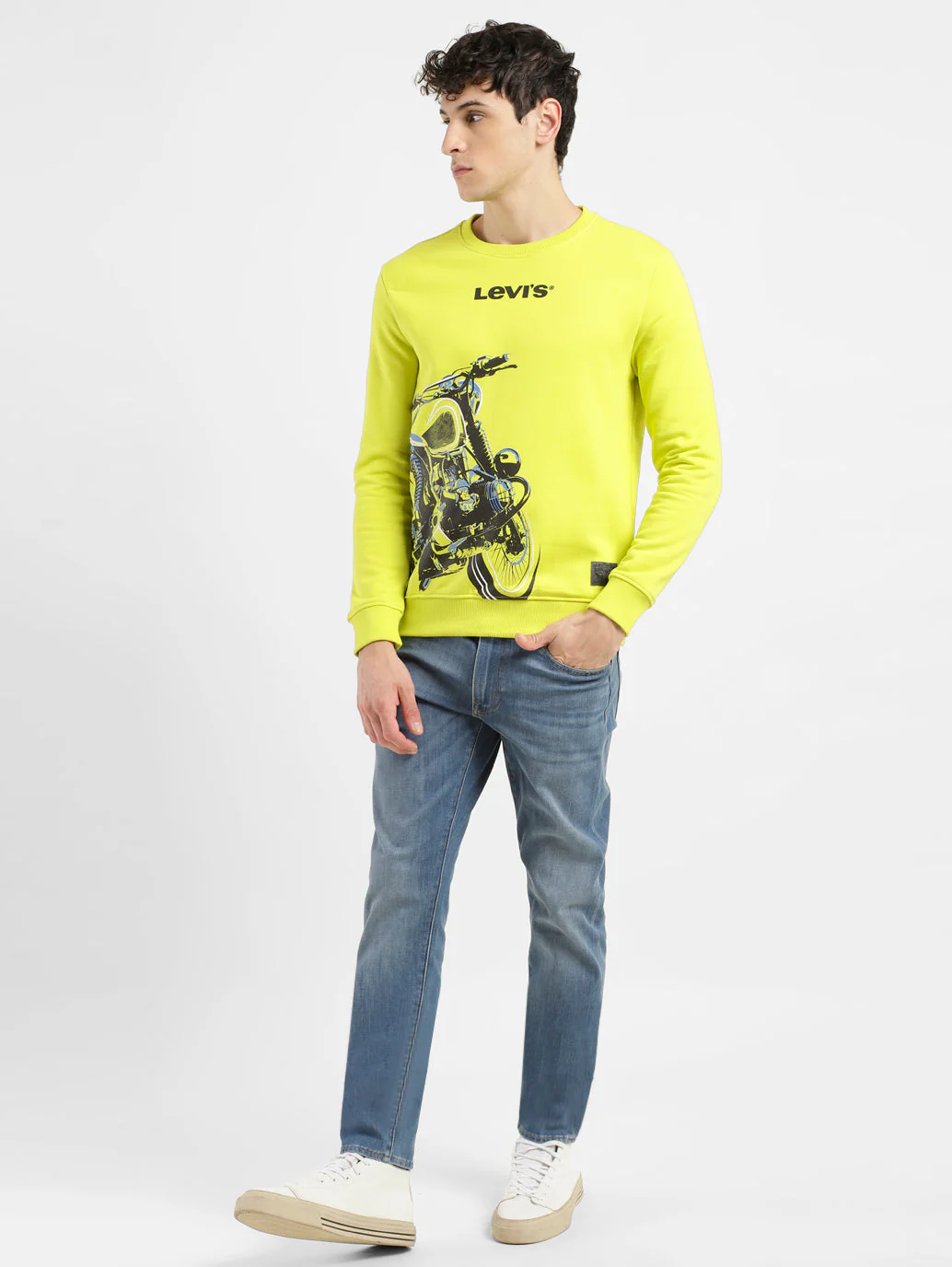 Men's Solid Green Crew Neck Sweatshirt - Image 6