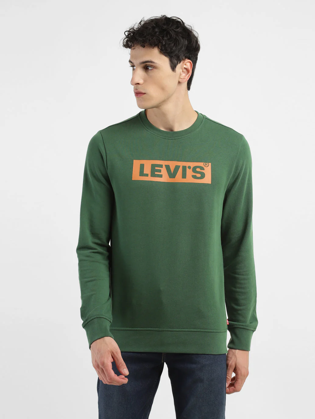 Men's Brand Logo Crew Neck Sweatshirt - Image 2