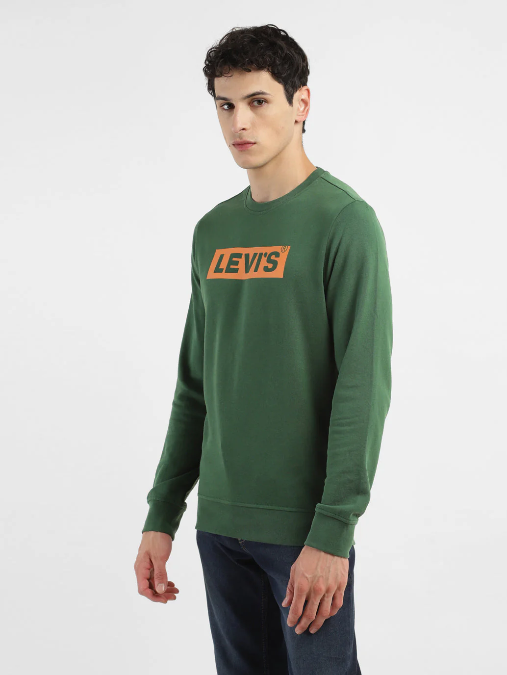 Men's Brand Logo Crew Neck Sweatshirt - Image 4
