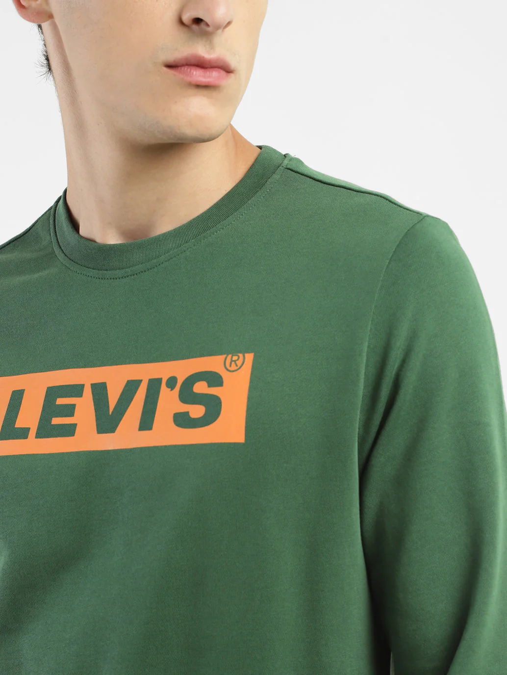 Men's Brand Logo Crew Neck Sweatshirt - Image 5