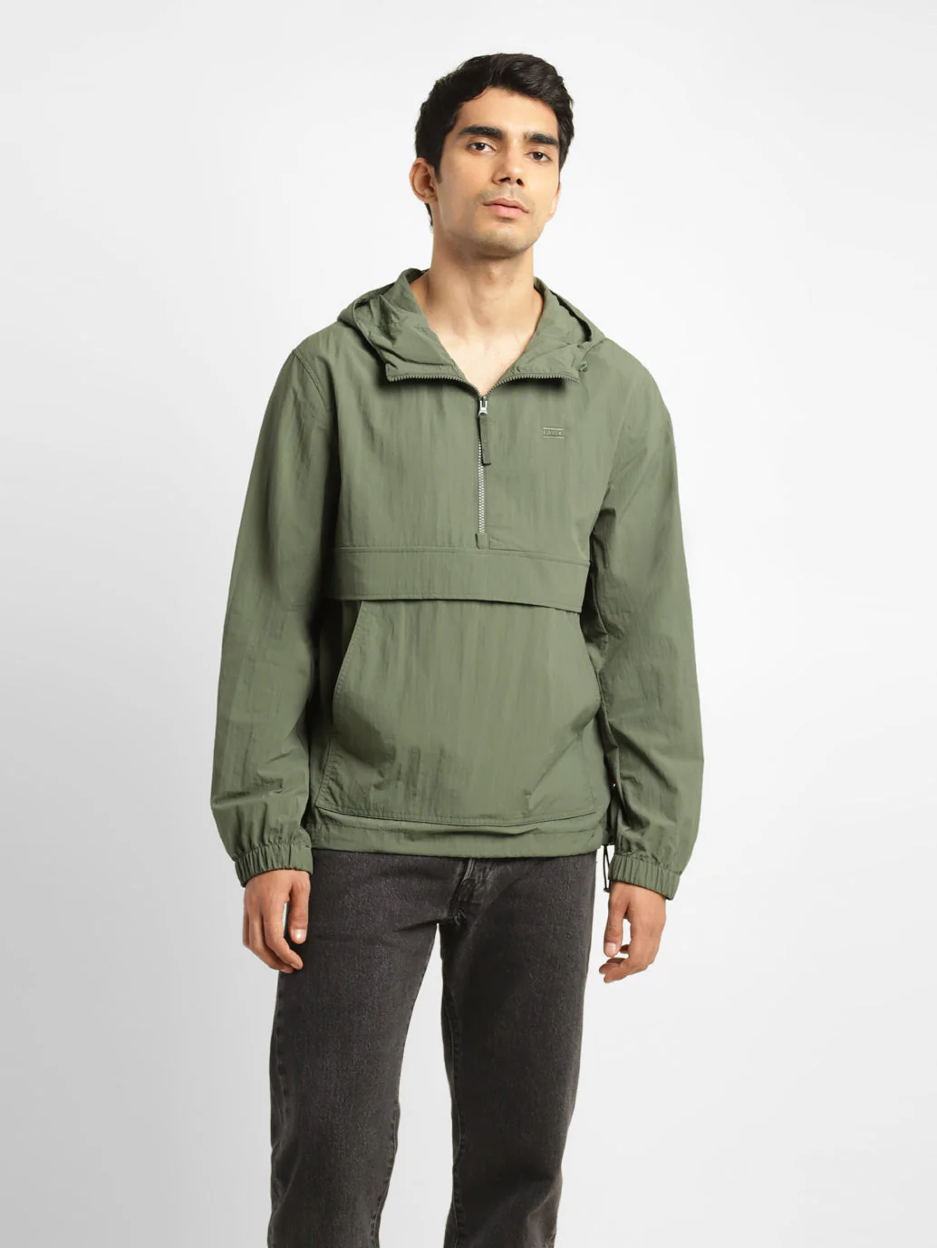Men's Solid Green Hooded Tailored Jacket - Image 6