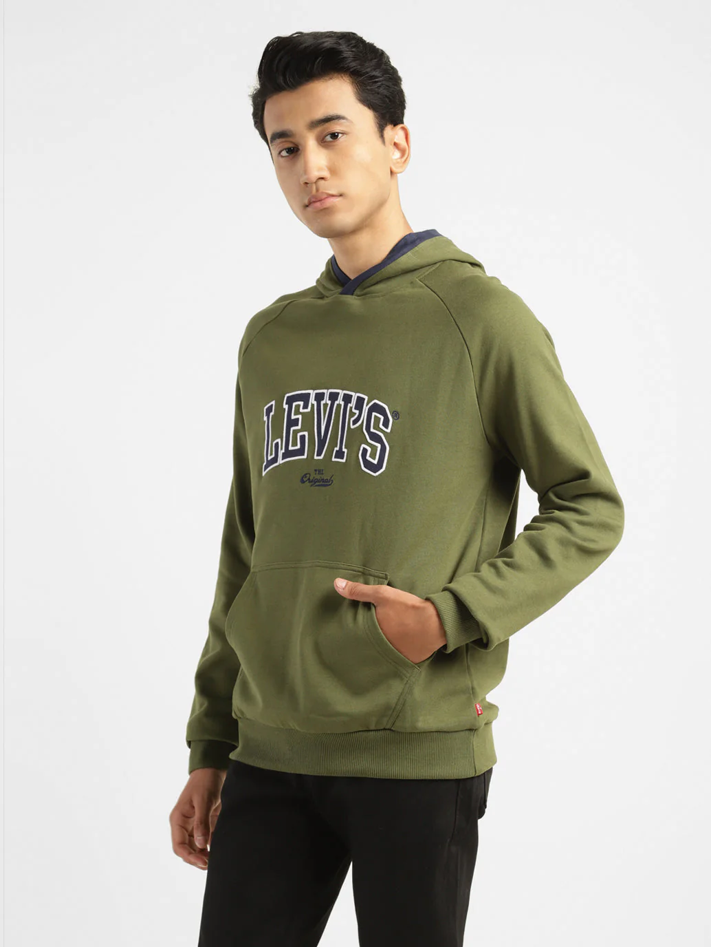 Men's Solid Green Hooded Sweatshirt - Image 4