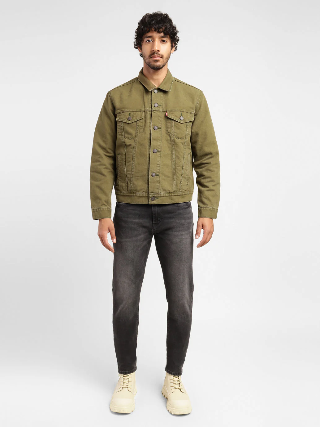 Men's Solid Spread Collar Jacket - Image 5