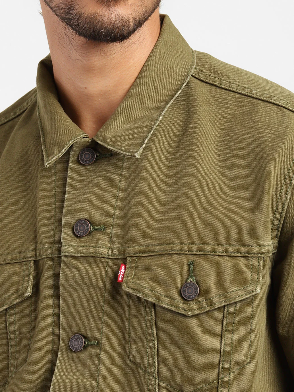 Men's Solid Spread Collar Jacket - Image 6