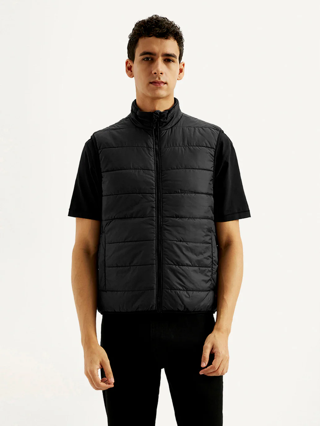 Men's Solid Green puffer Jacket - Image 7