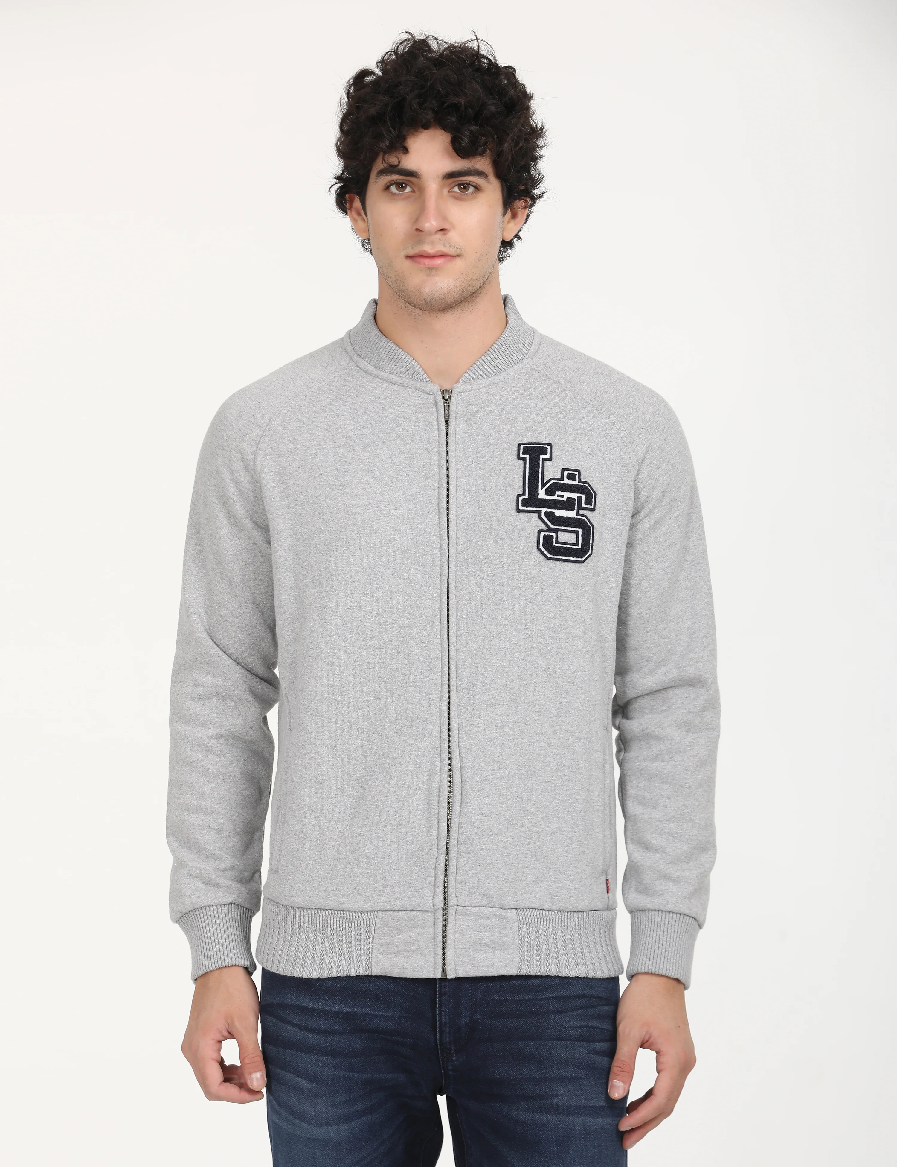 Men's Solid Grey Crew Neck Sweatshirt