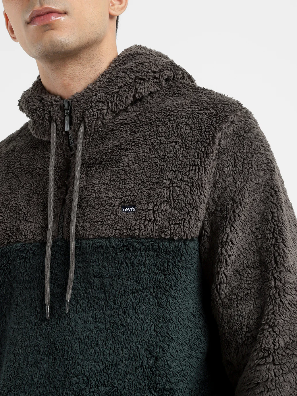 Men's Solid Grey Hooded Sweatshirt - Image 8