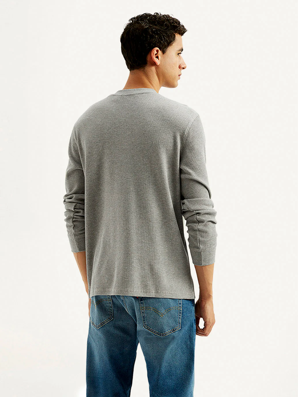 Men's Solid Henley Neck T-shirt - Image 2