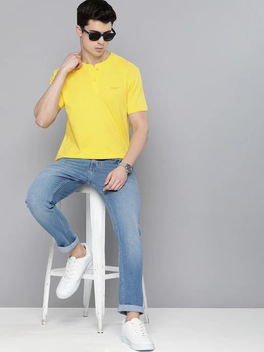 Men's Solid Henley T-shirt - Image 8