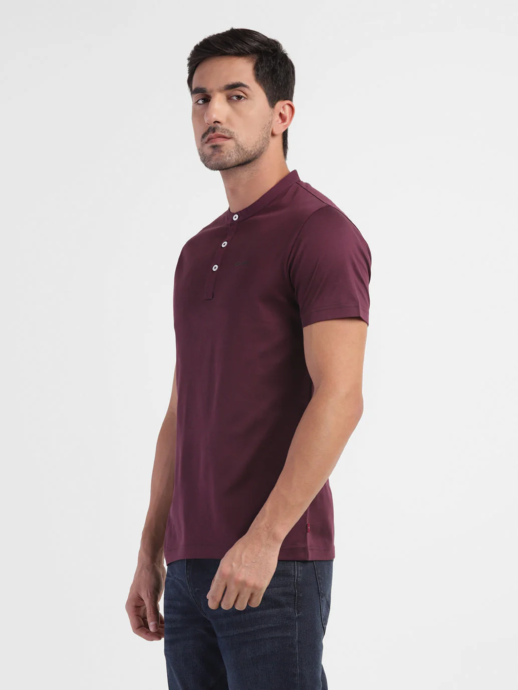 Men's Solid Henley T-Shirt - Image 4