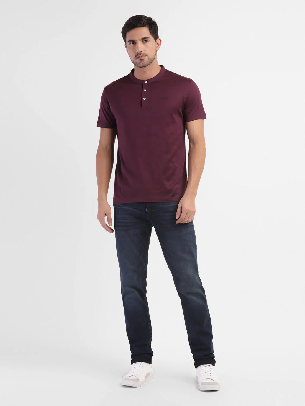 Men's Solid Henley T-Shirt - Image 5