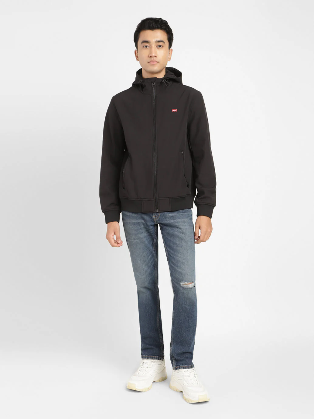 Men's Solid Hooded Bomber Jacket - Image 6