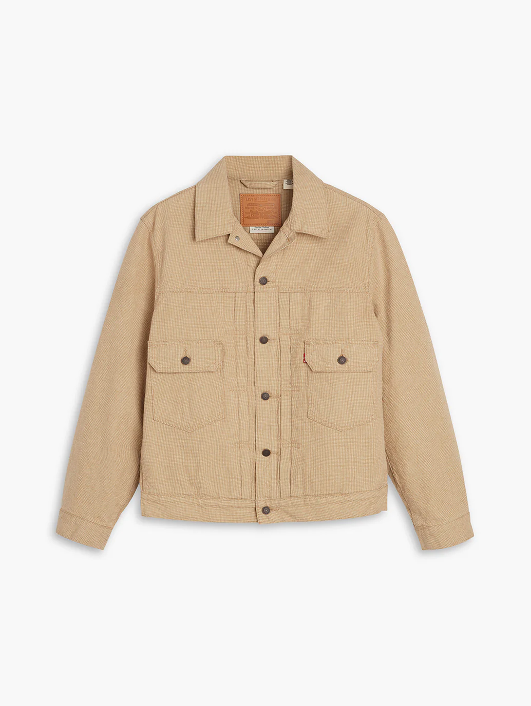 Men's Solid Khaki Relaxed Fit Jacket - Image 5