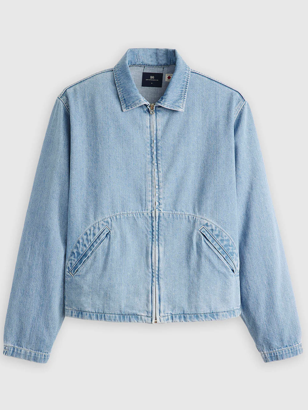 Men's Solid Light Blue Denim Jacket - Image 4
