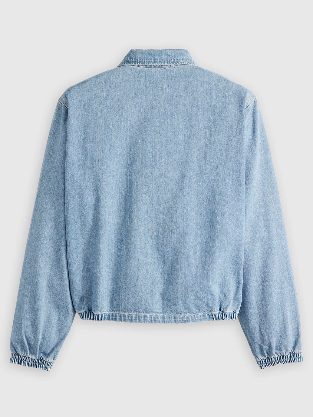 Men's Solid Light Blue Denim Jacket - Image 5