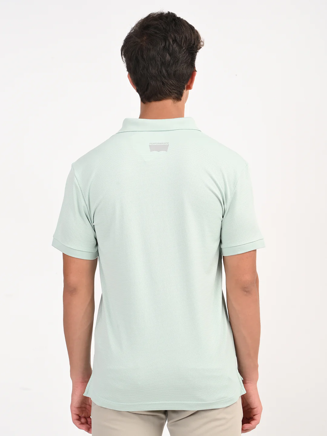 Men's Solid Light Green Polo T-Shirt - Image 2