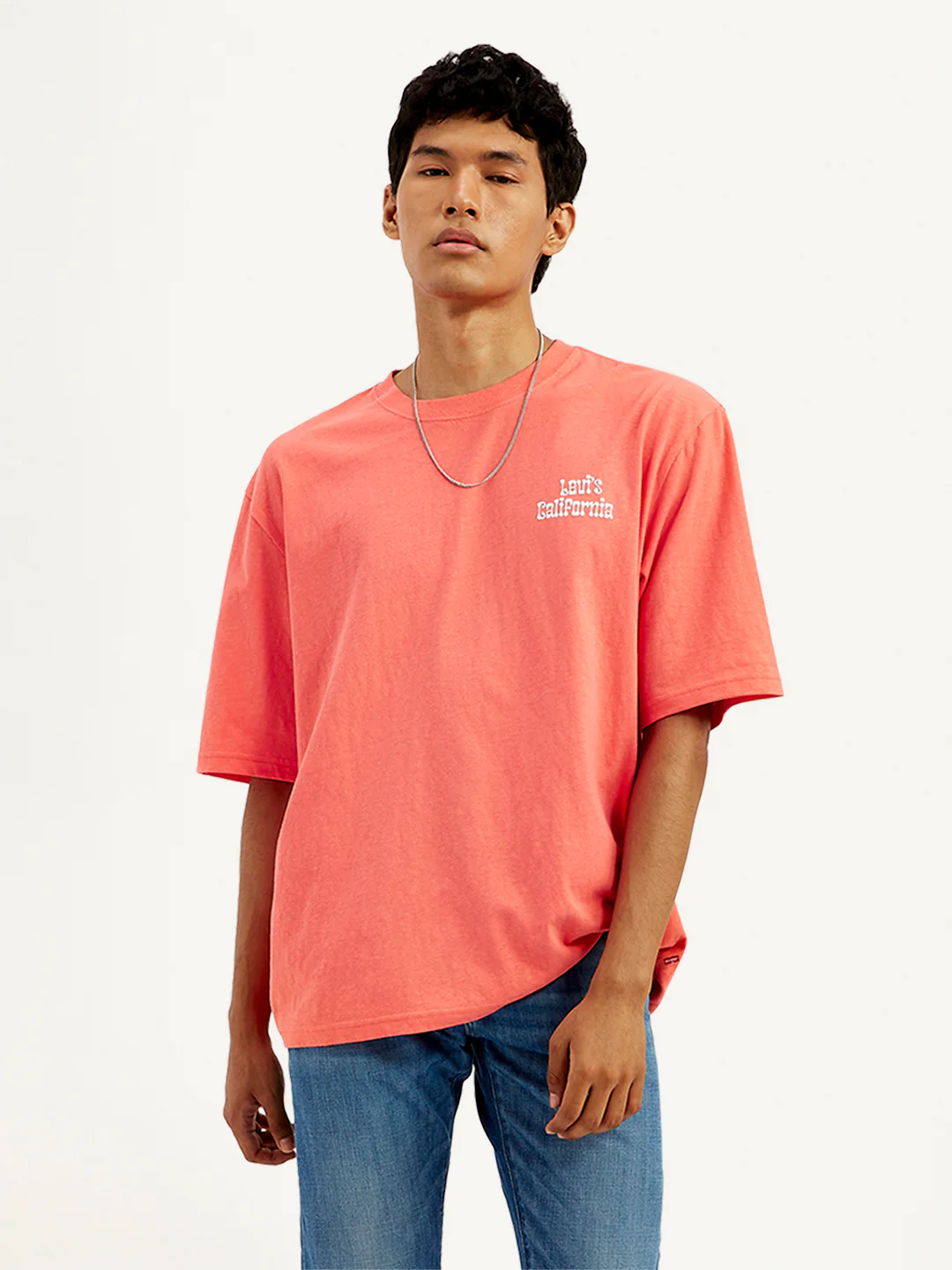 Men's Solid Loose Fit Graphic T-Shirt - Image 2
