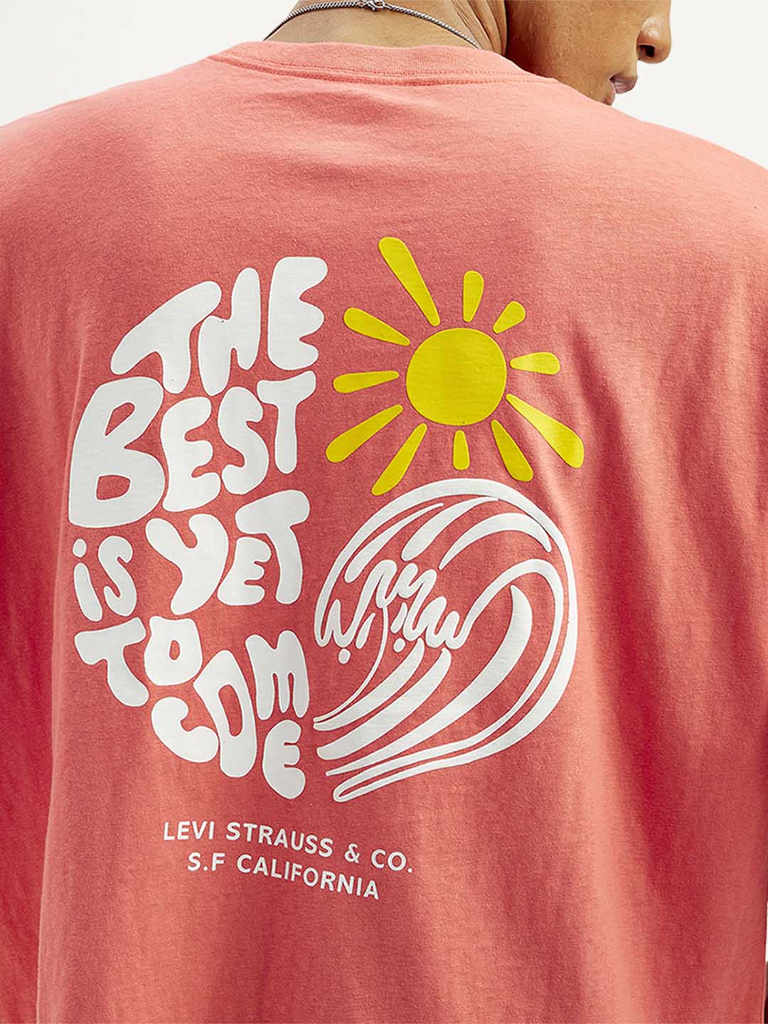 Men's Solid Loose Fit Graphic T-Shirt - Image 5