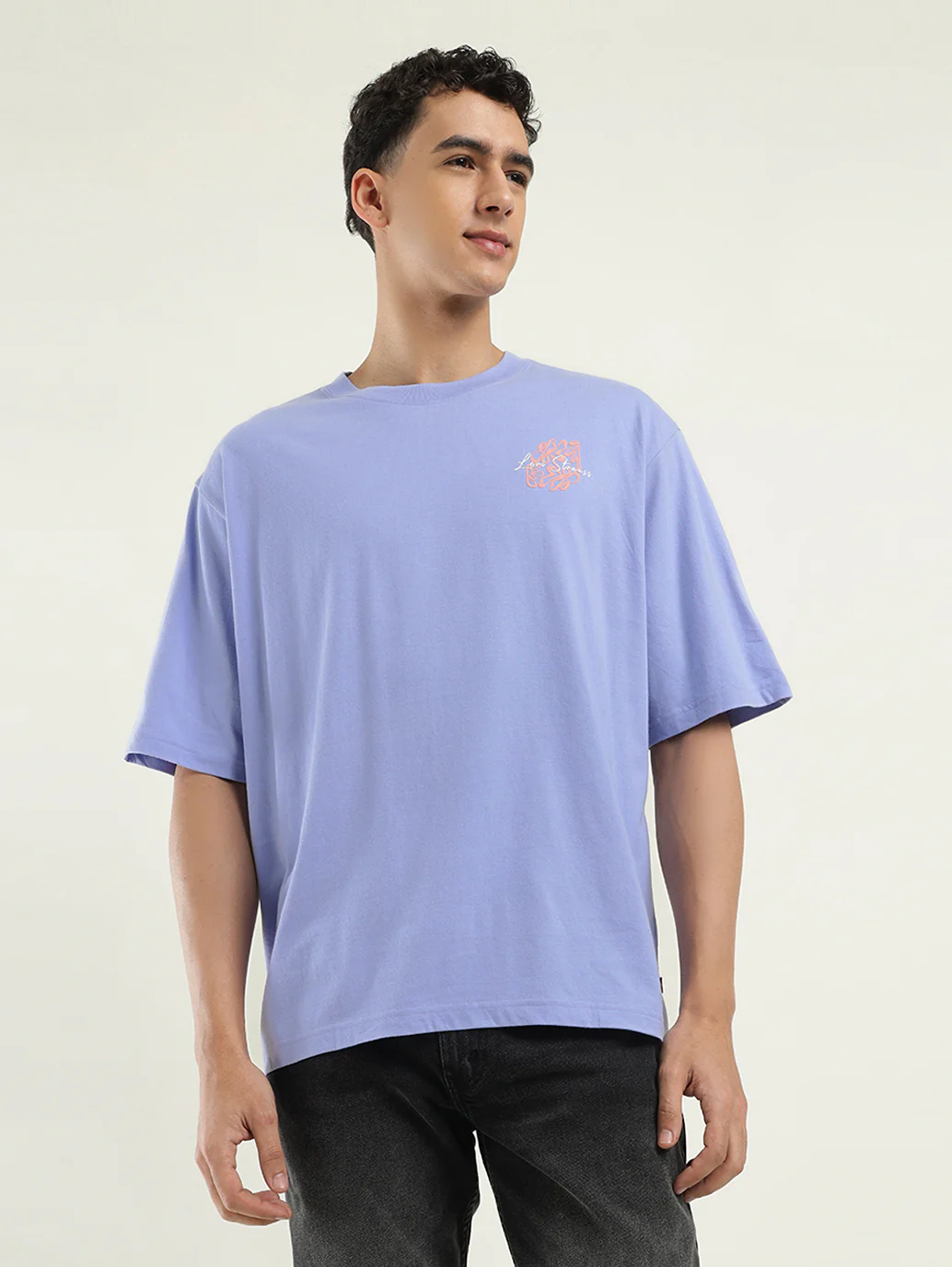 Men's Solid Loose Fit T-Shirt - Image 2