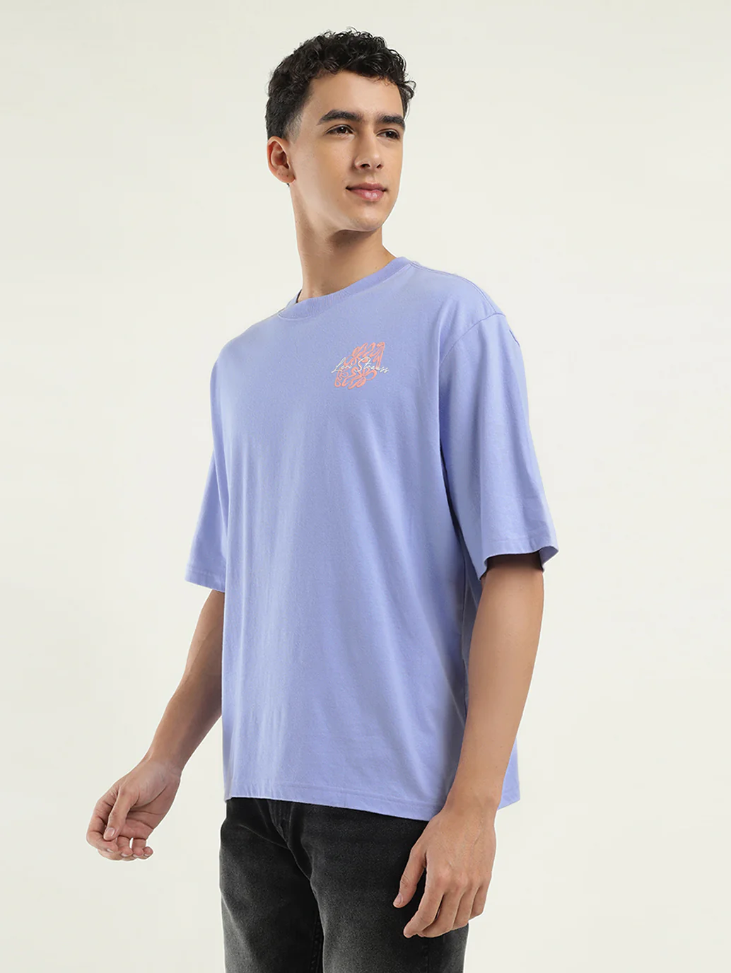 Men's Solid Loose Fit T-Shirt - Image 5