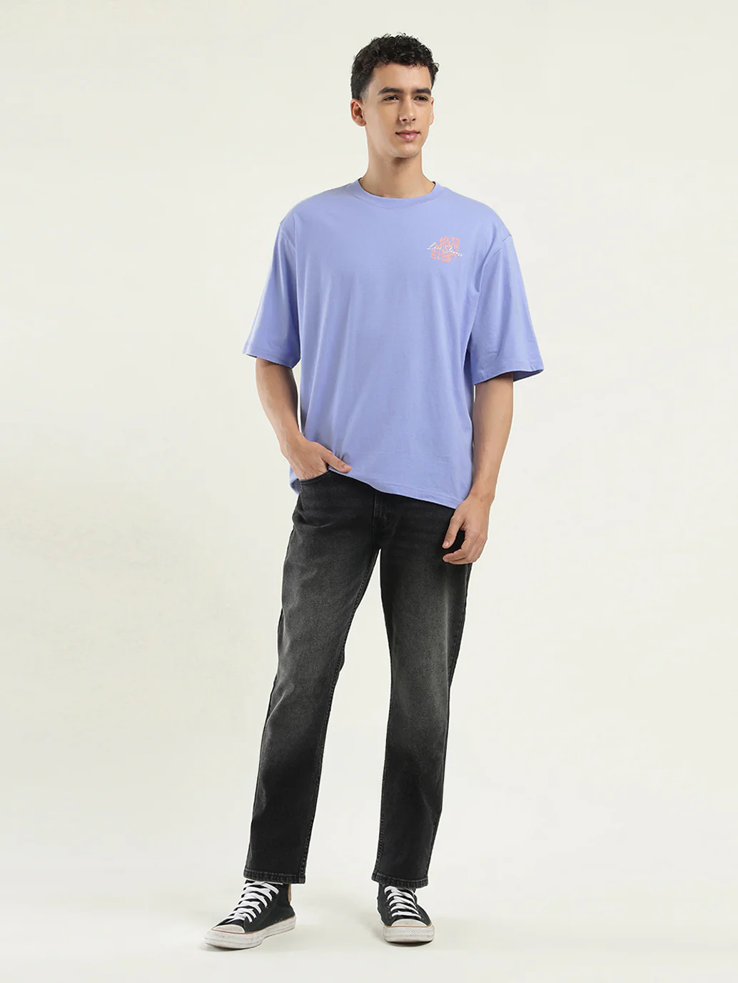 Men's Solid Loose Fit T-Shirt - Image 6