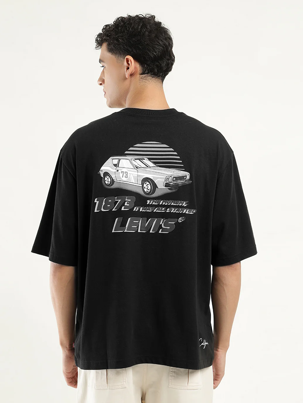Men's Solid Loose Fit T-Shirt - Image 3