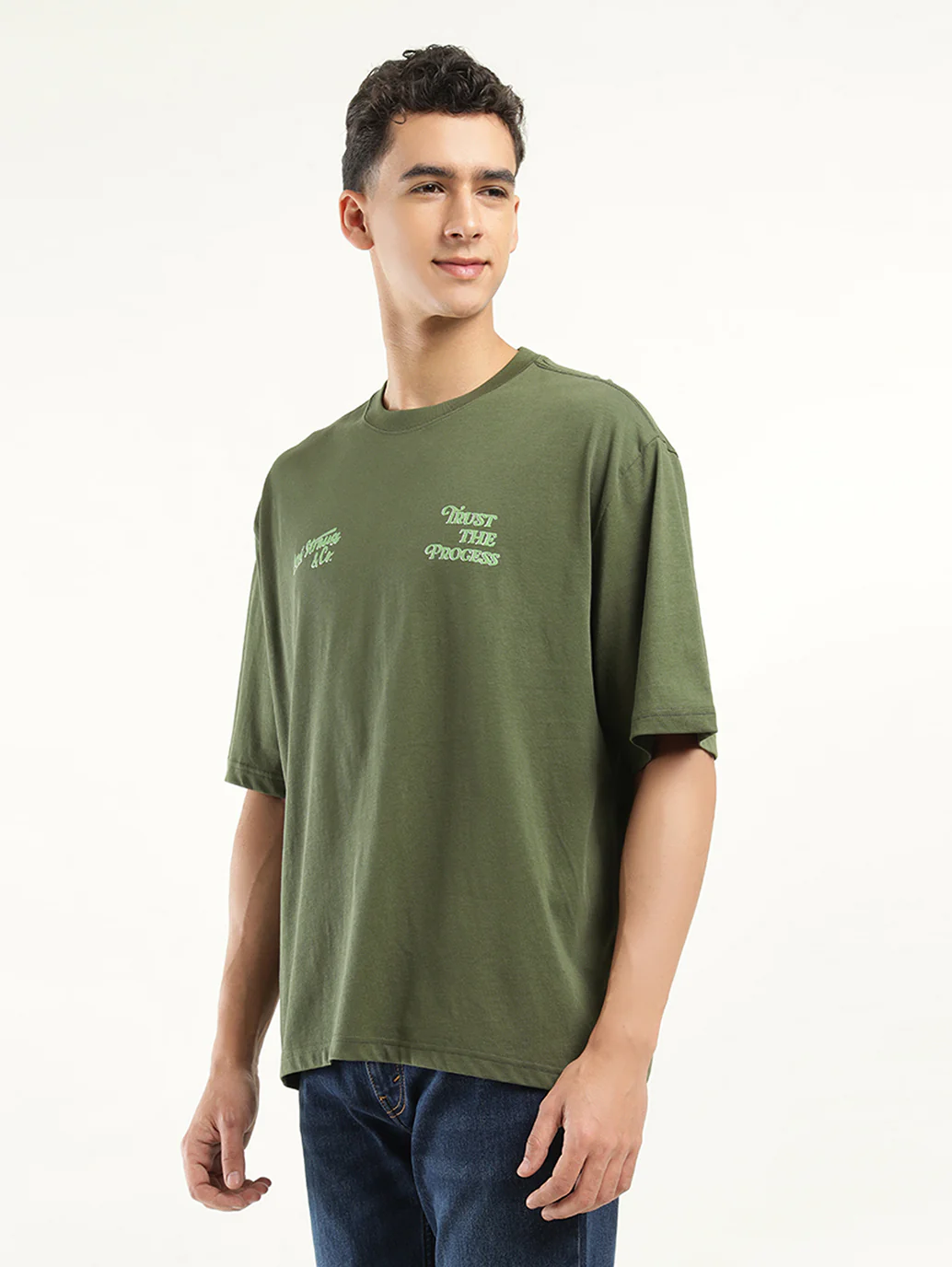 Men's Solid Loose Fit T-Shirt - Image 5