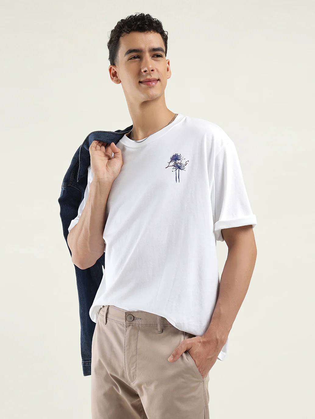 Men's Solid Loose Fit T-Shirt