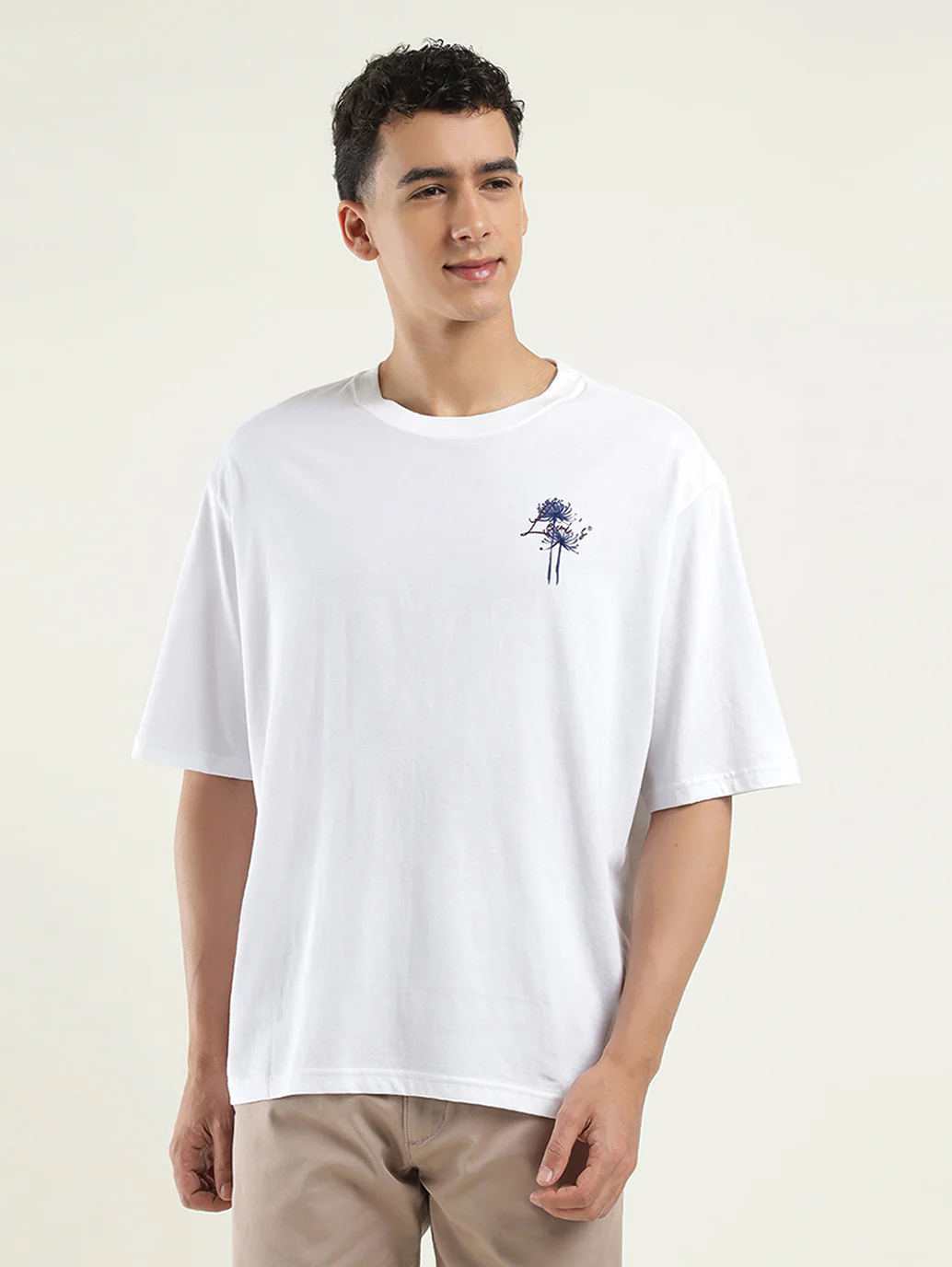 Men's Solid Loose Fit T-Shirt - Image 2