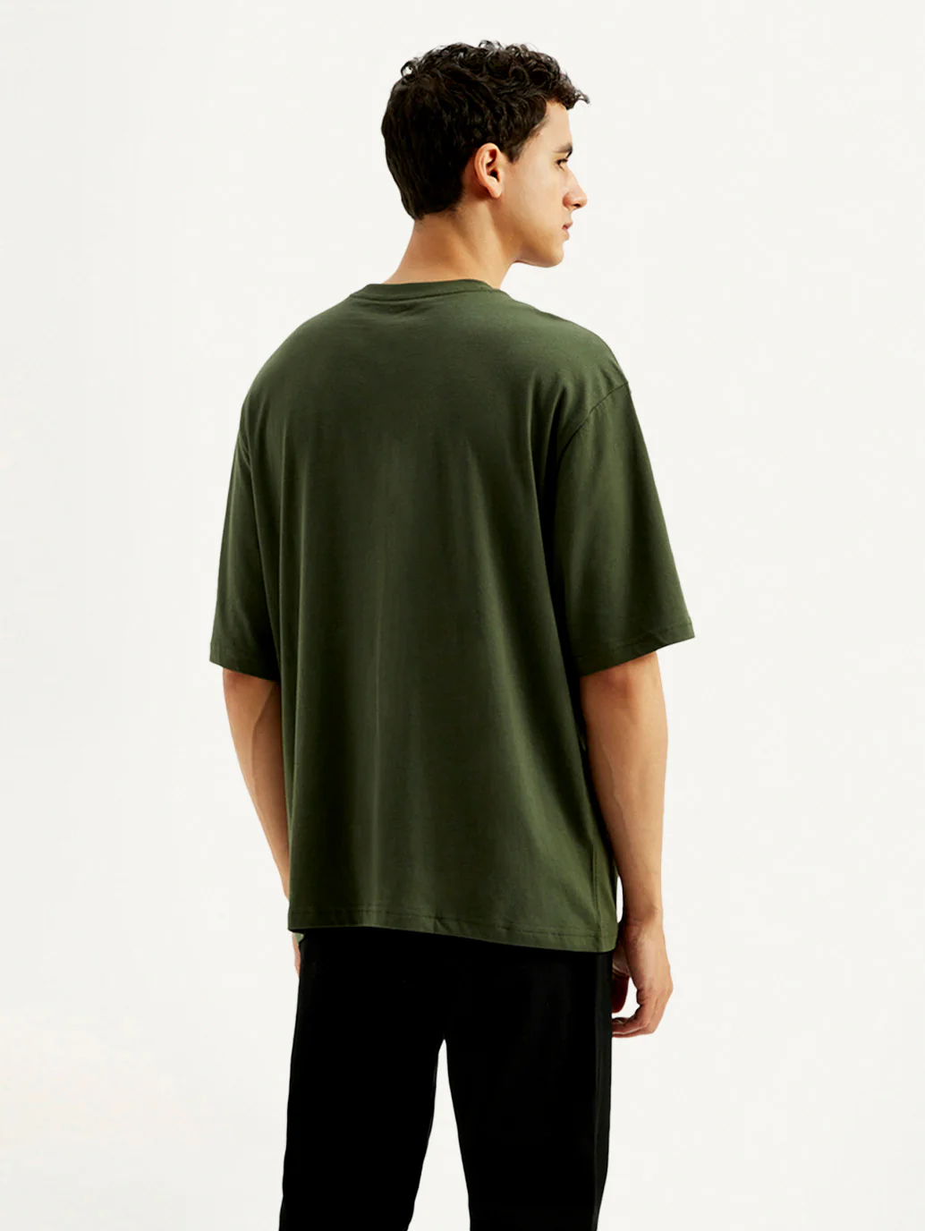 Men's Solid Loose Fit T-shirt - Image 3